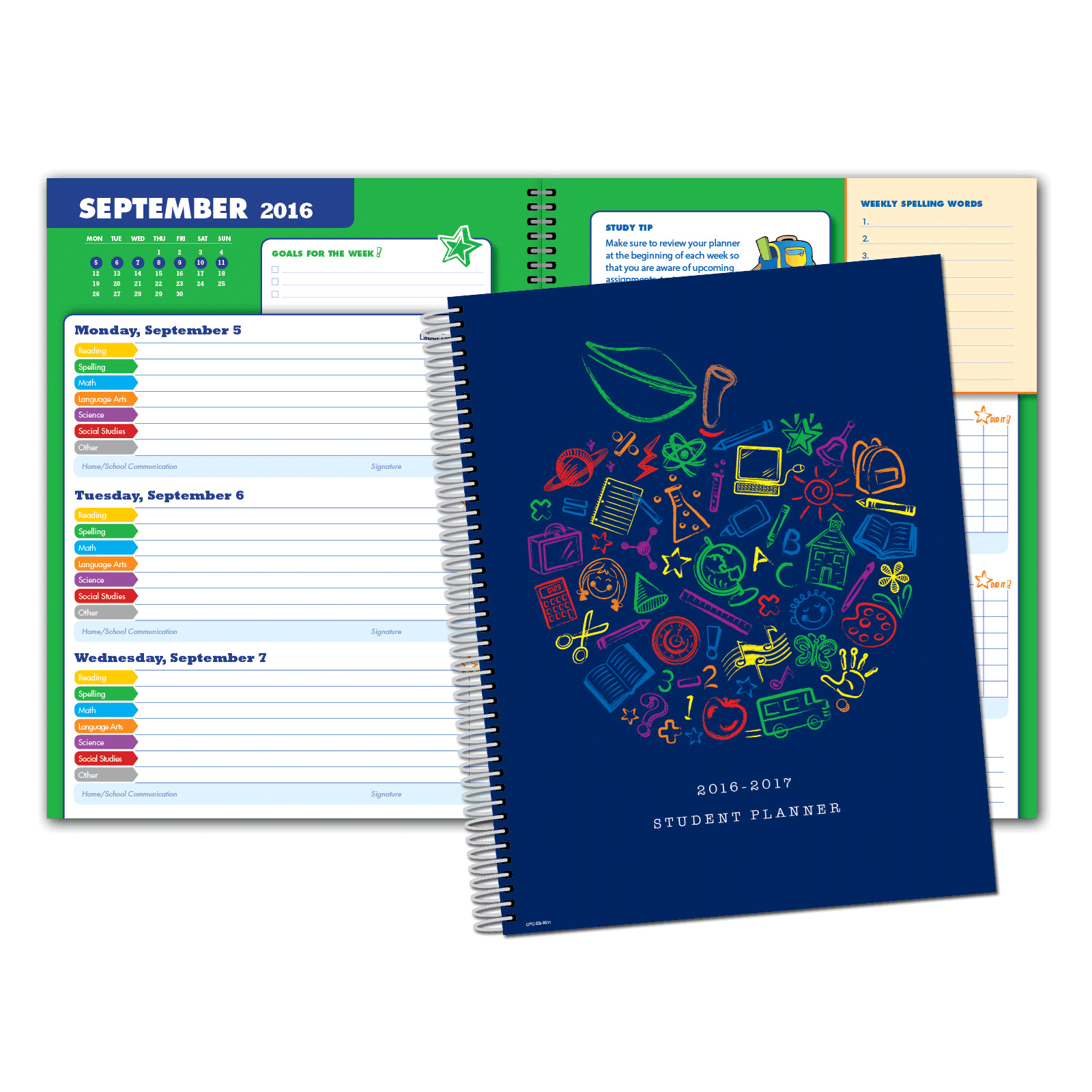 Global Printed Products. Dated Student Planners (FullYear)